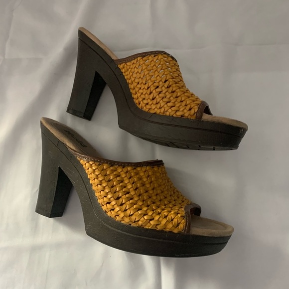 Mudd Natural Woven Leather Platform Mule - Picture 6 of 9